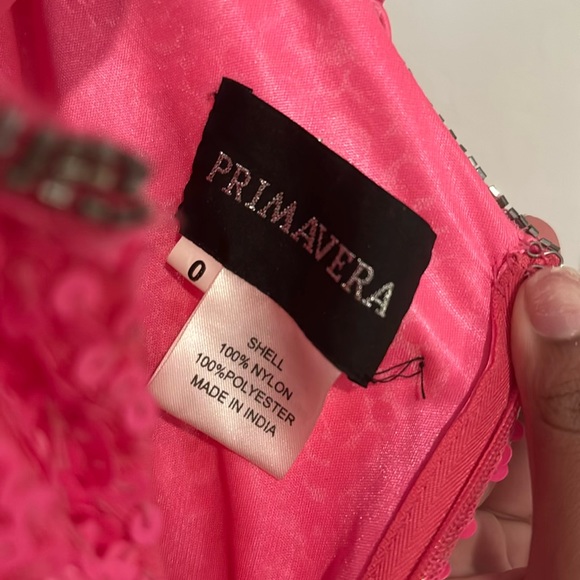 Primavera size 0 pink sequined dress for prom. Perfect condition, worn once. - Picture 5 of 12